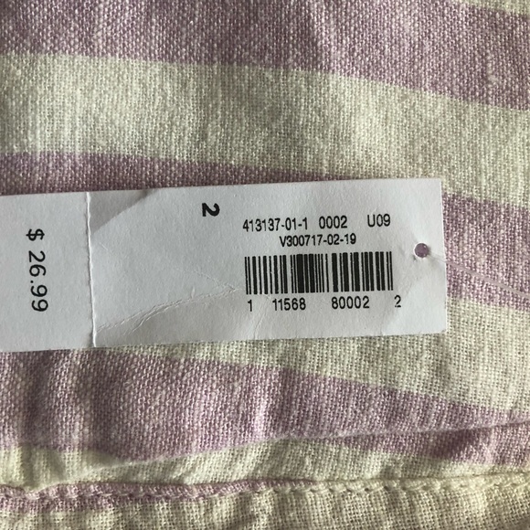 Old Navy Pink and White Linen Blend Shorts - Picture 4 of 6